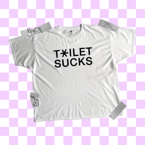 Toilet Sucks White Tee