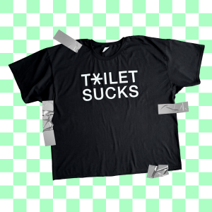 Toilet Sucks Black Tee